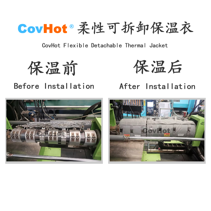 可拆卸式注塑機節(jié)能保溫罩,防火耐溫,節(jié)能率高達30%